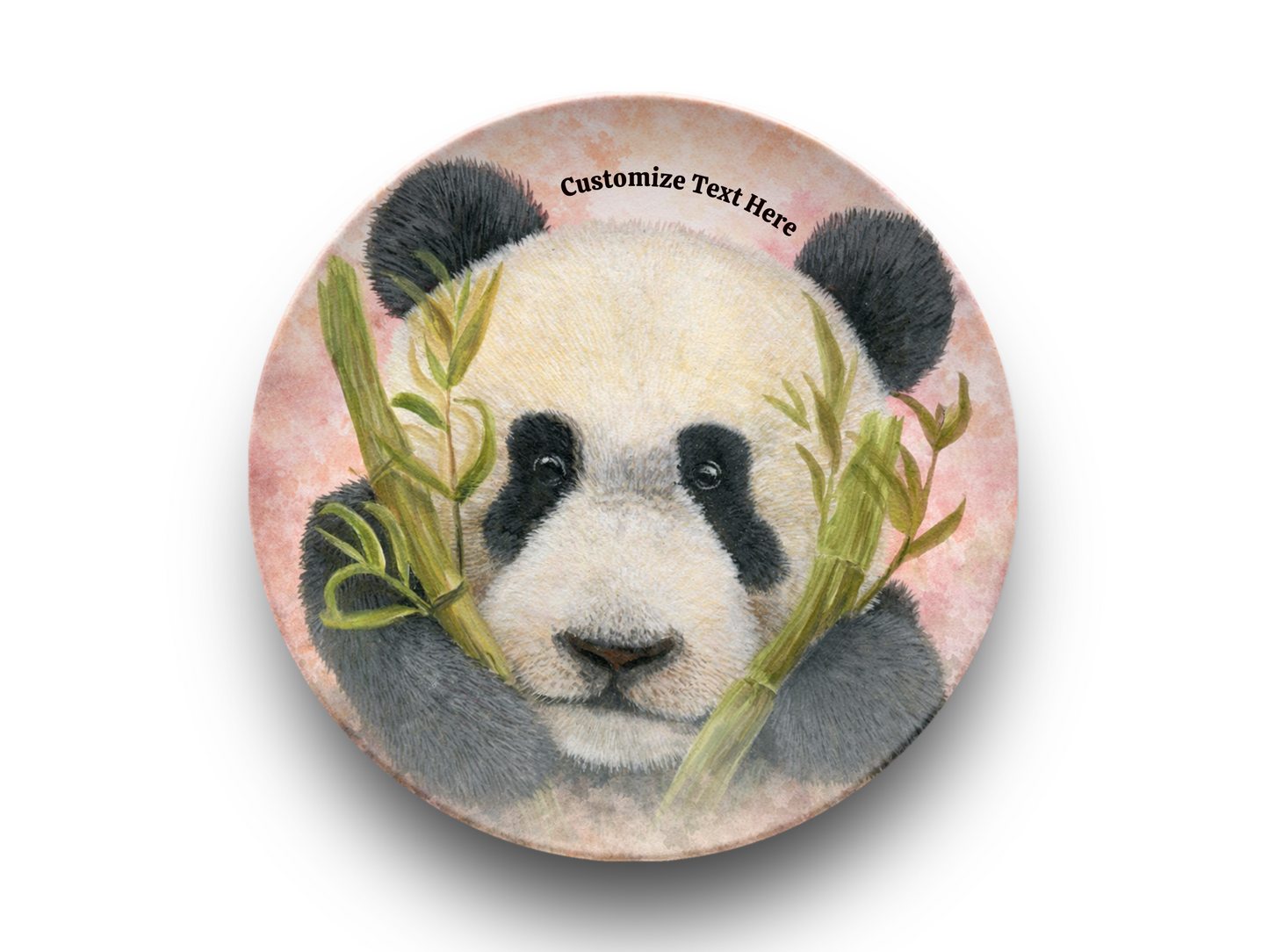 Personalized Plate & Bowl with Panda & Bamboo – Whimsical Tableware for Everyone