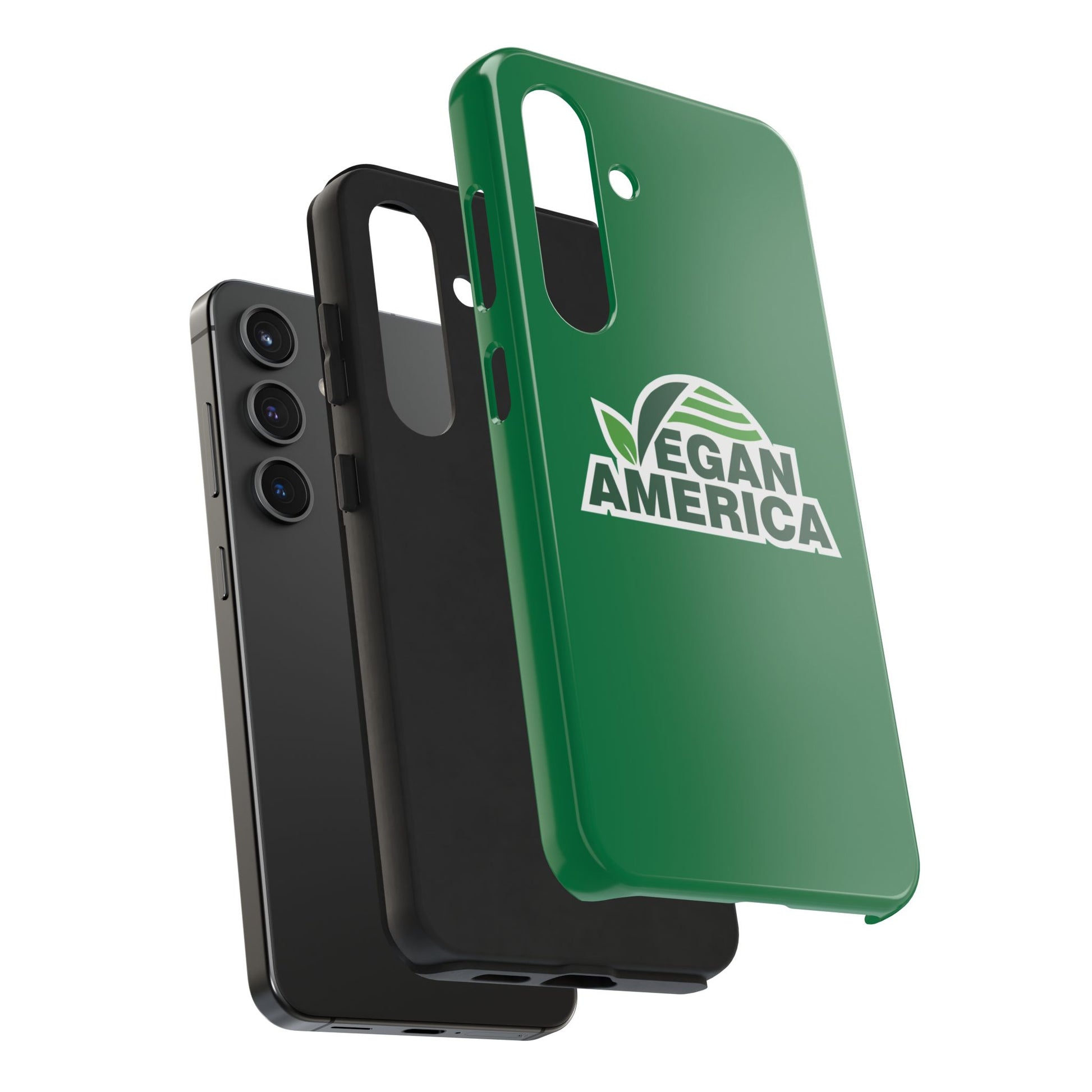 Vegan America Tough Phone Case — Green Protective Vegan Pride Cover - Vegan America