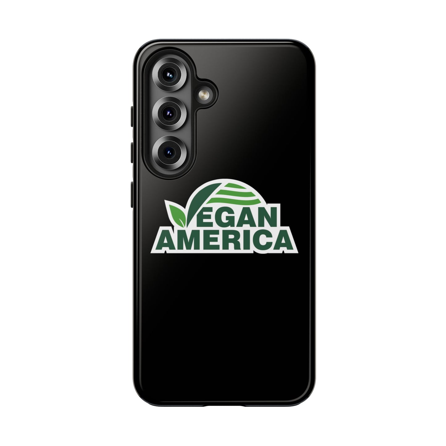 Vegan America Tough Phone Case — Green Leaf Vegan Pride Protective Cover - Vegan America