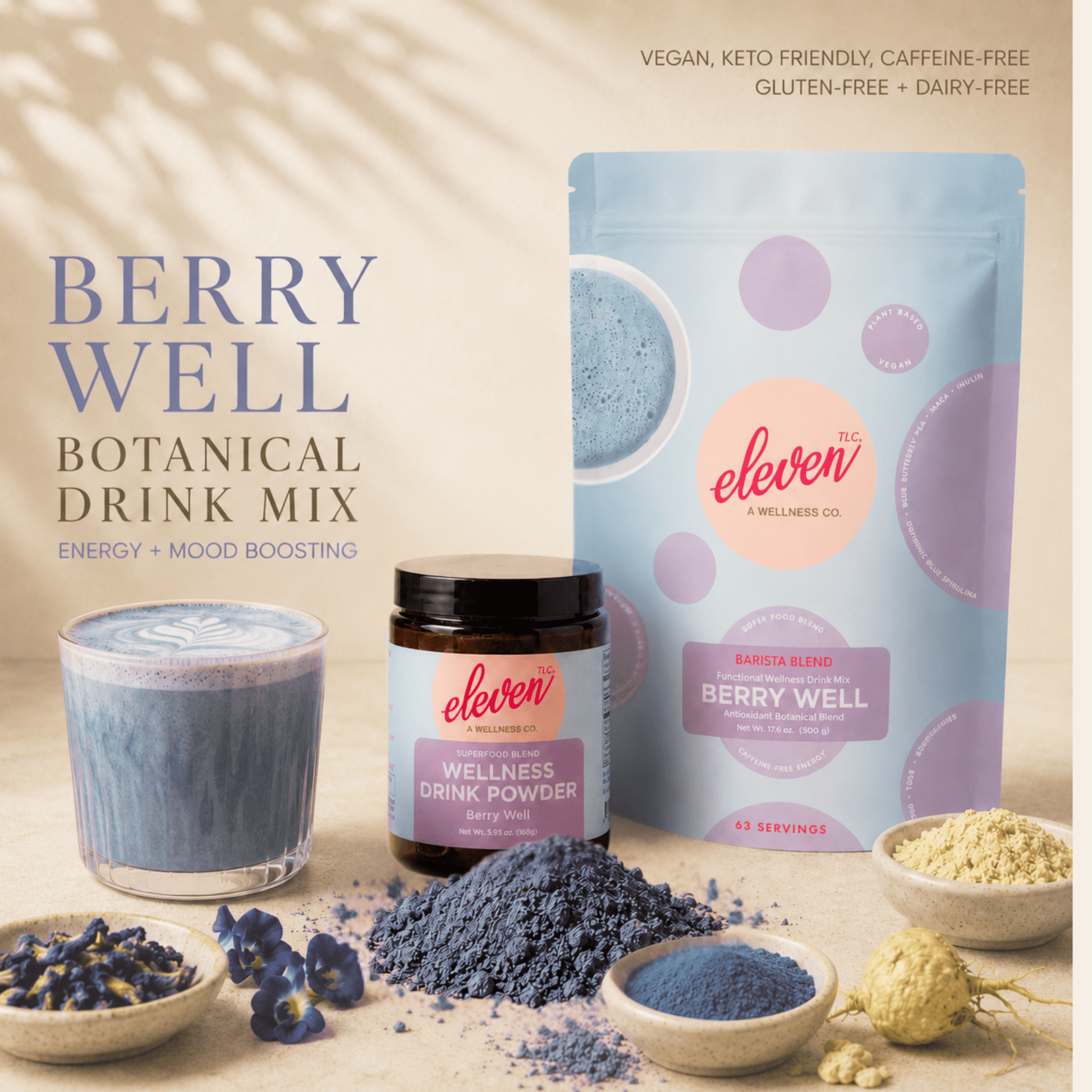 Berry Well Botanical Latte Mix. - Vegan America