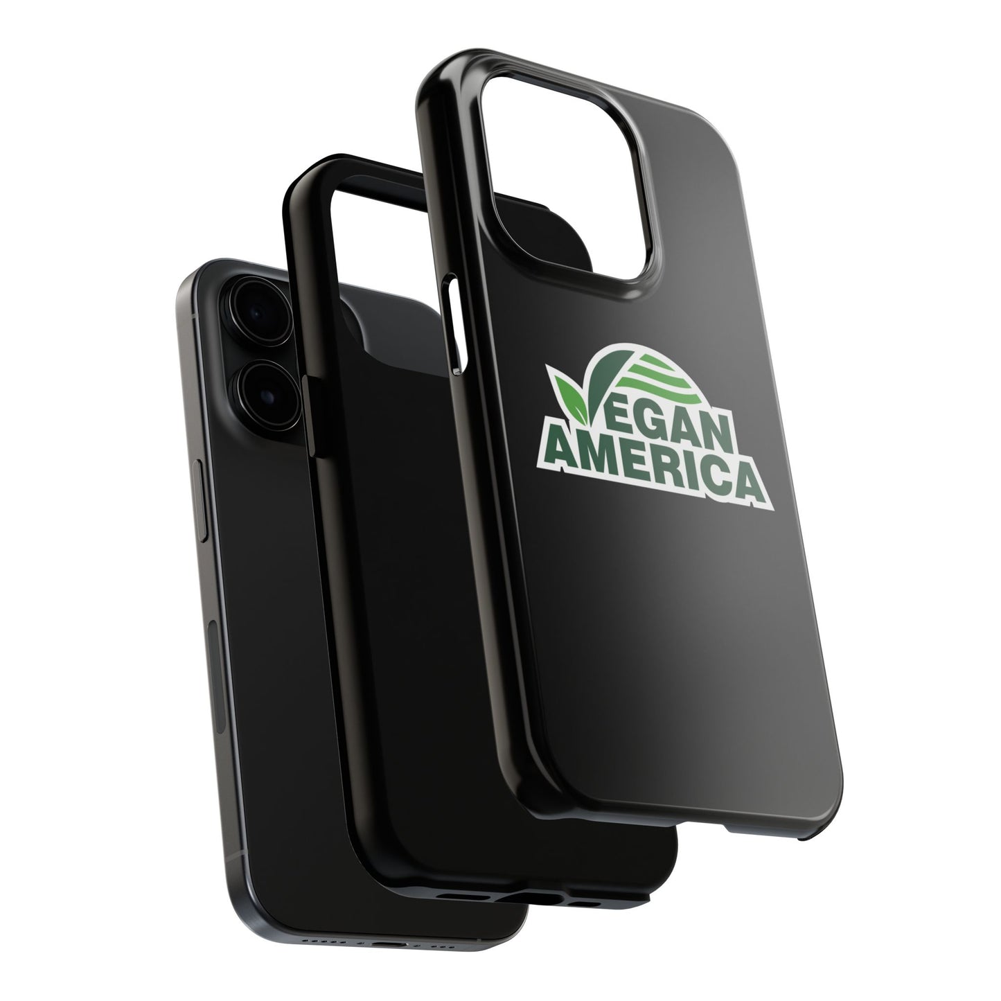 Vegan America Tough Phone Case — Green Leaf Vegan Pride Protective Cover - Vegan America