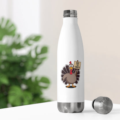 Save the Turkeys - 20oz Insulated Water Bottle - Vegan America