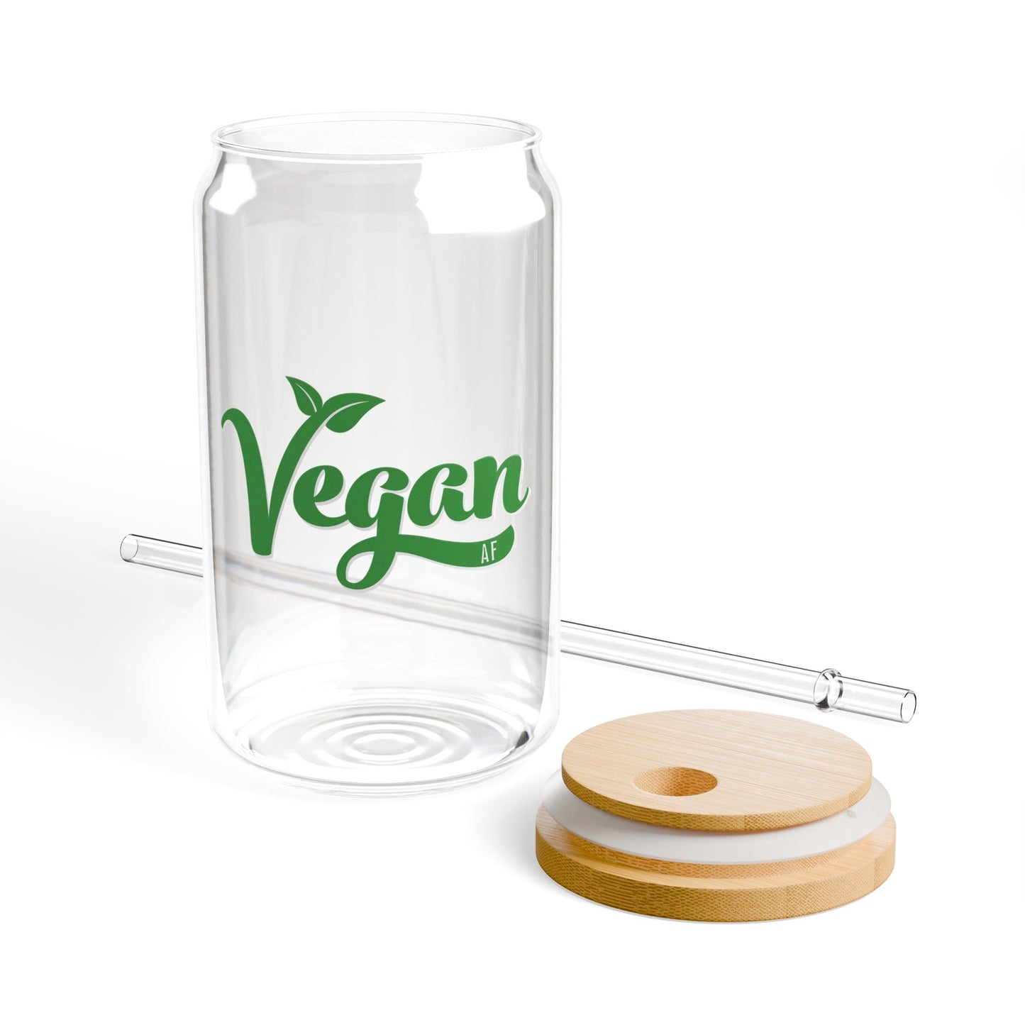 Vegan AF Sipper Glass, 16oz - Vegan America