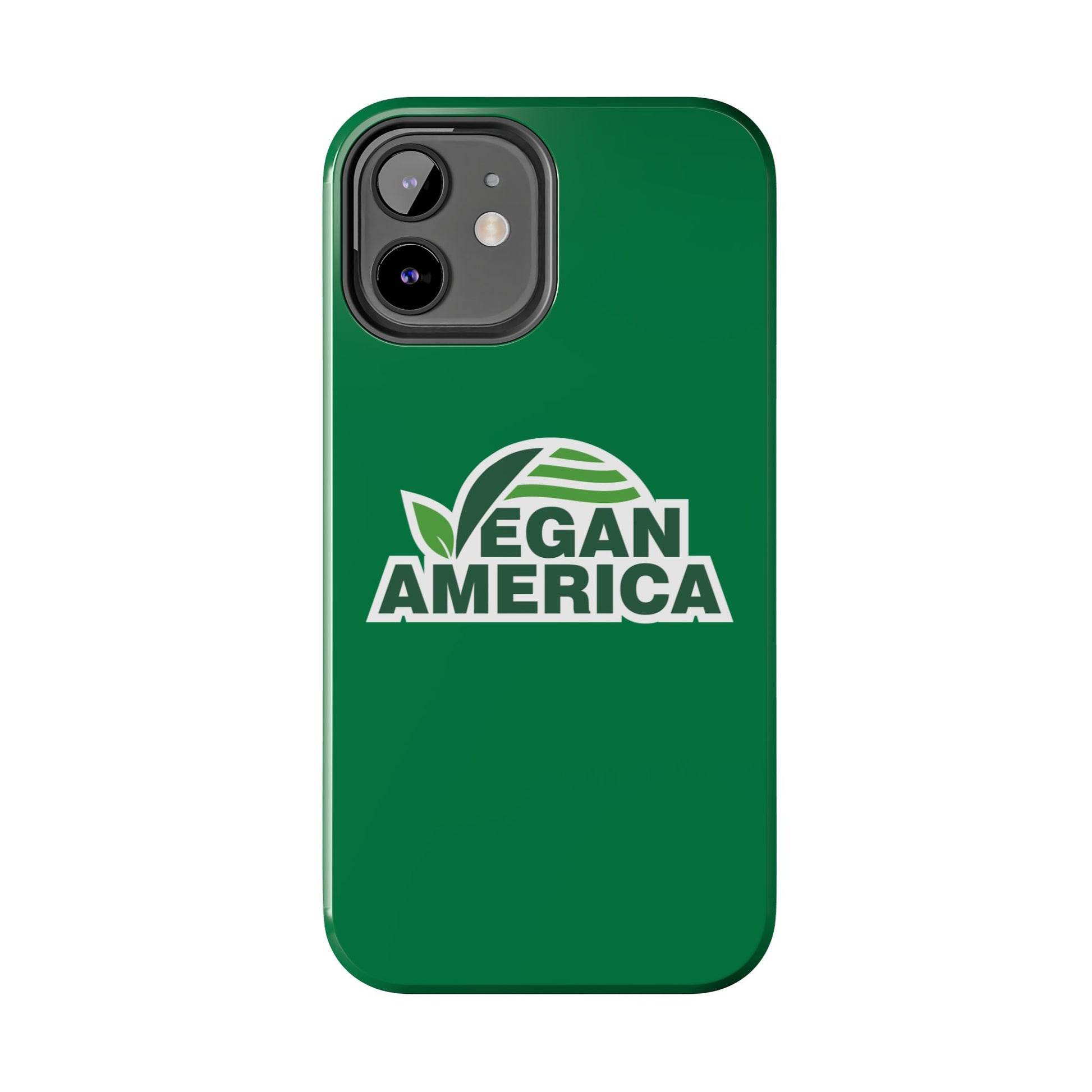 Vegan America Tough Phone Case — Green Protective Vegan Pride Cover - Vegan America