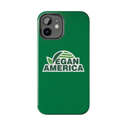 Vegan America Tough Phone Case — Green Protective Vegan Pride Cover - Vegan America