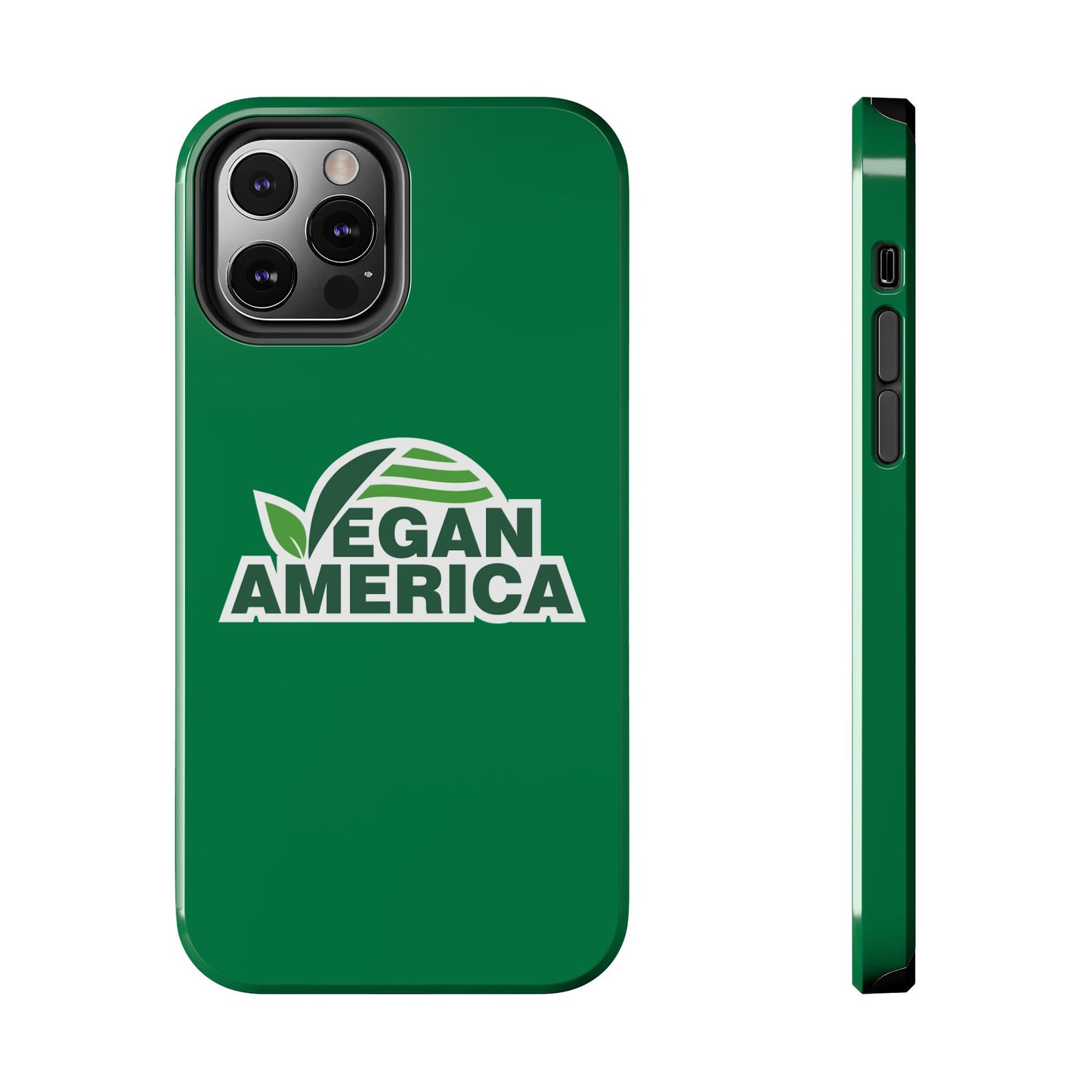 Vegan America Tough Phone Case — Green Protective Vegan Pride Cover - Vegan America