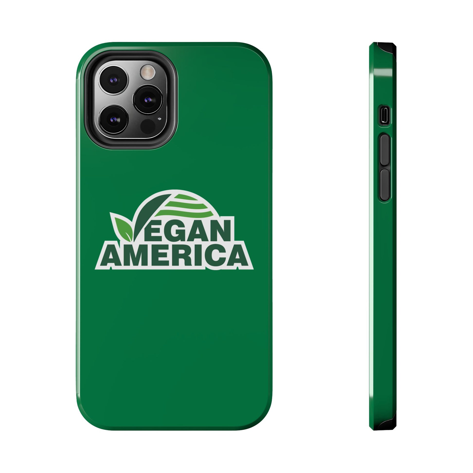 Vegan America Tough Phone Case — Green Protective Vegan Pride Cover - Vegan America