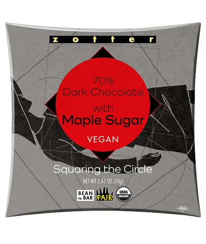 70% Dark Chocolate with Maple Sugar - Vegan America