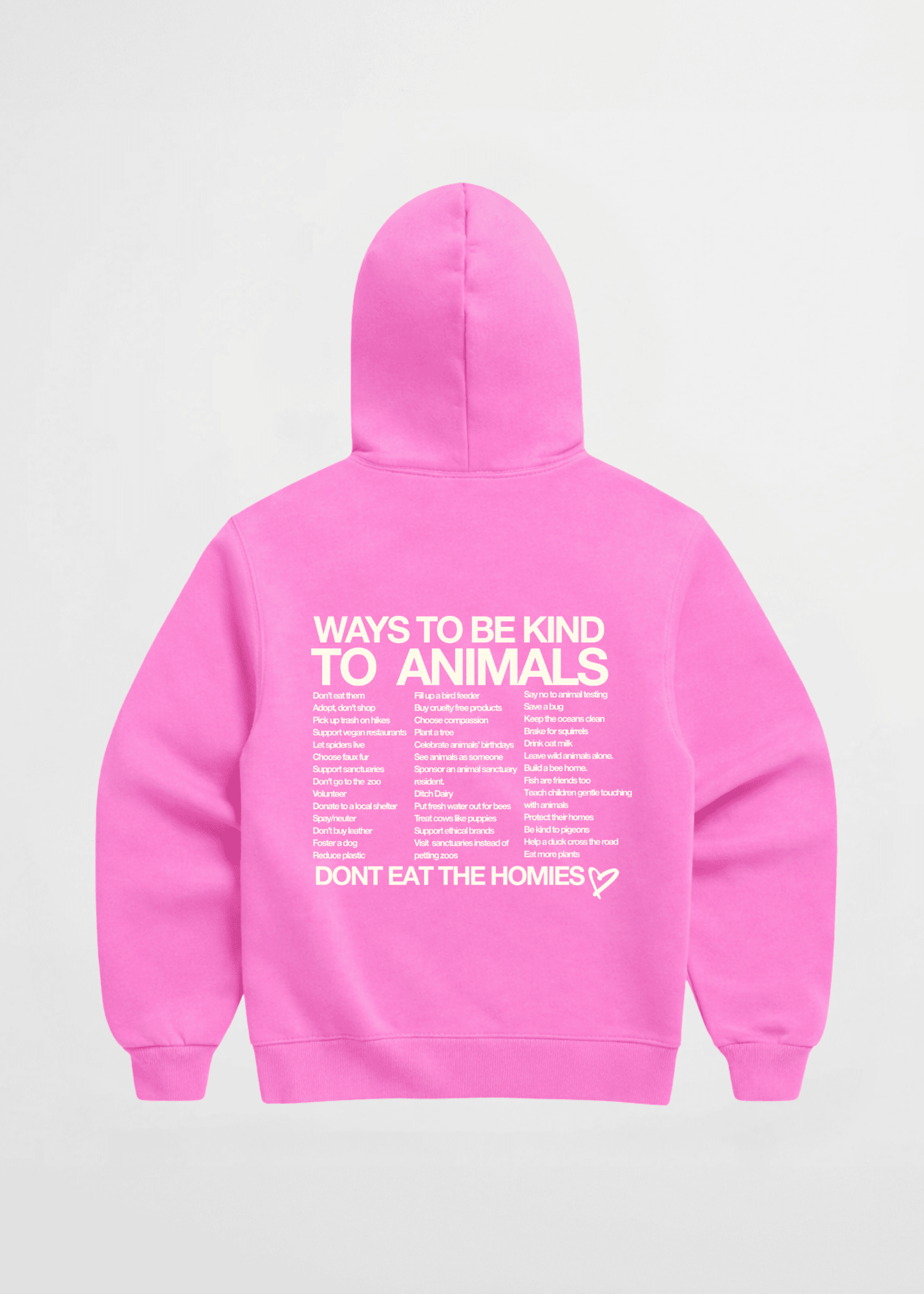 WAYS TO BE KIND TO ANIMALS HOODIE - Vegan America