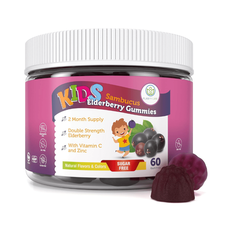 Kids Elderberry Gummies With Zinc and Vitamin C - Premium Immune Support Chewable Gummy for Kids Age 2 - 13 - Vegan America