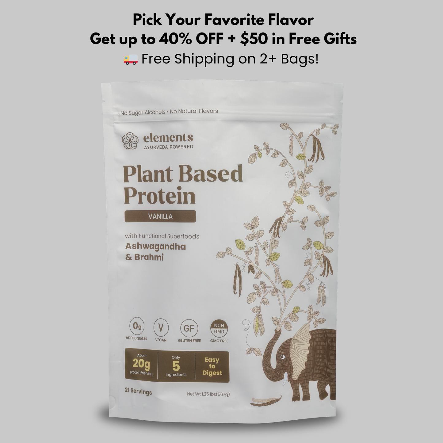 Elements Plant Based Protein + Travel Packs