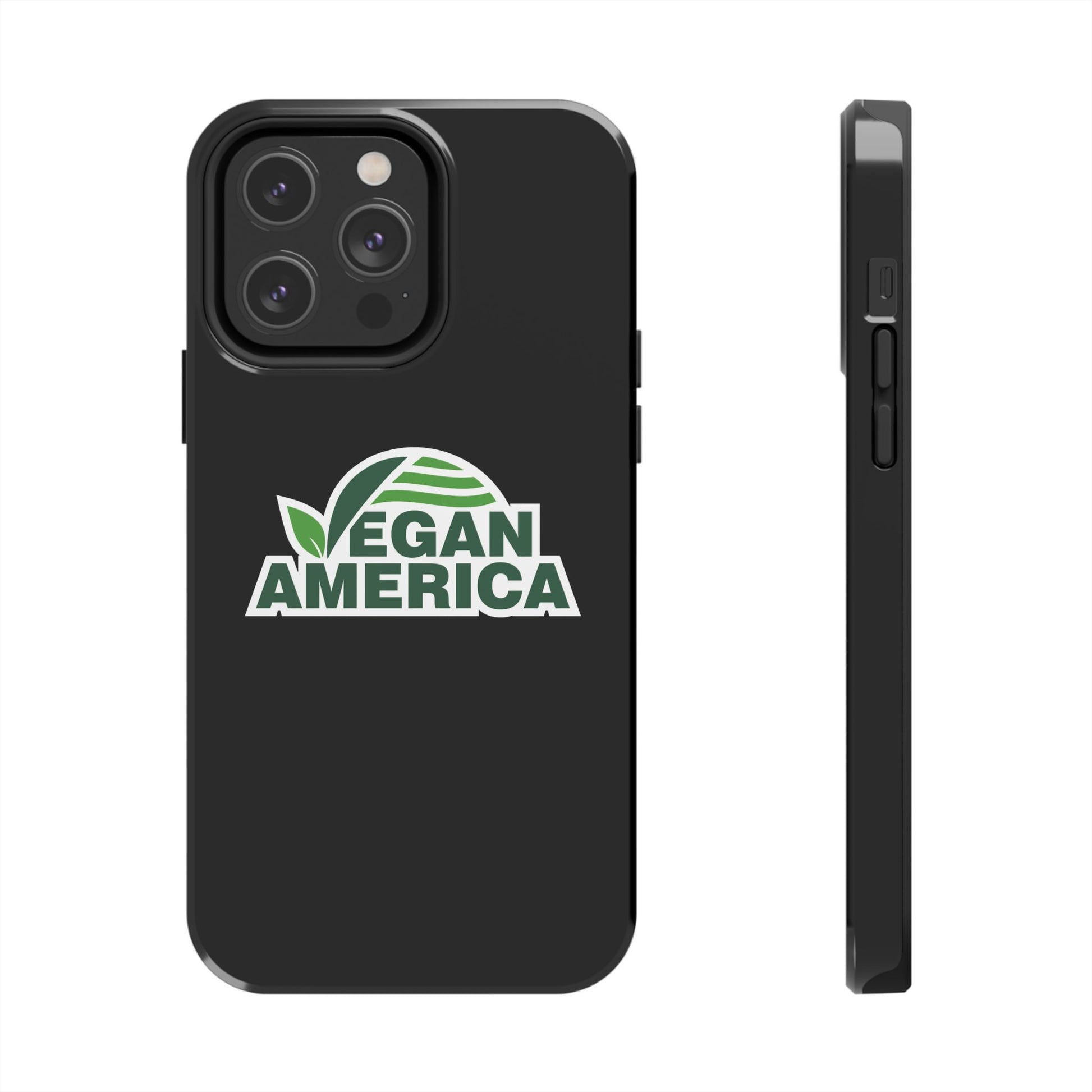 Vegan America Tough Phone Case — Green Leaf Vegan Pride Protective Cover - Vegan America