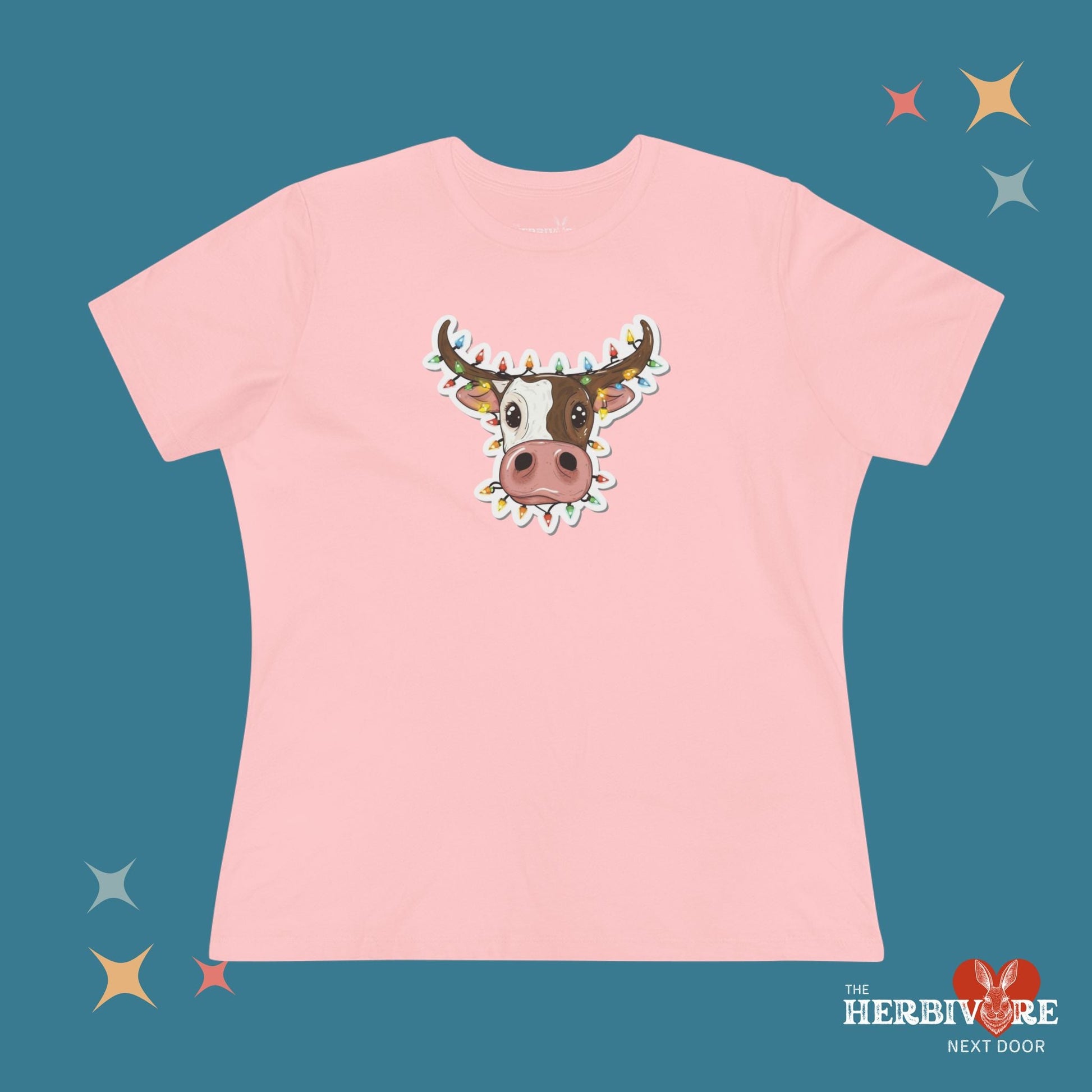 Christmas Cow - Women's Style B&C 6400 - Vegan America