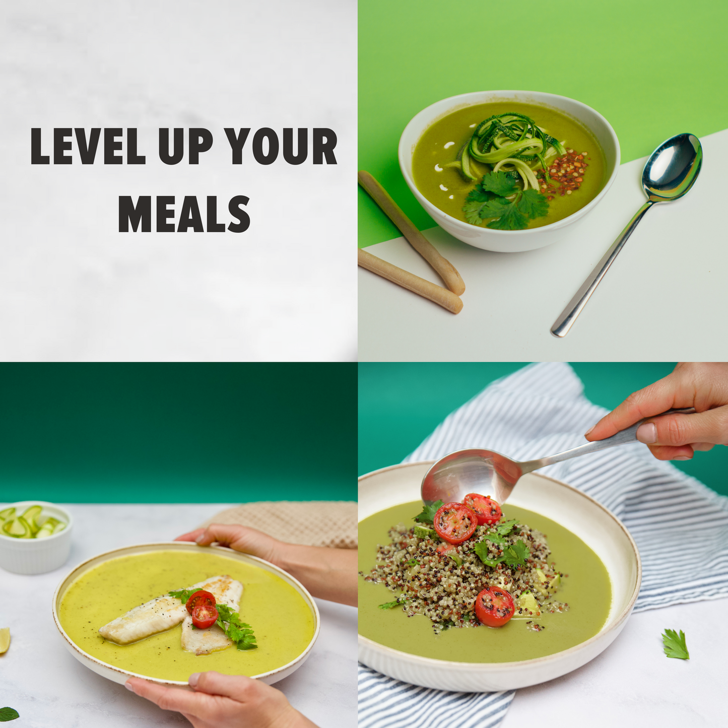 Zucchini - Cilantro & Cauliflower Soup