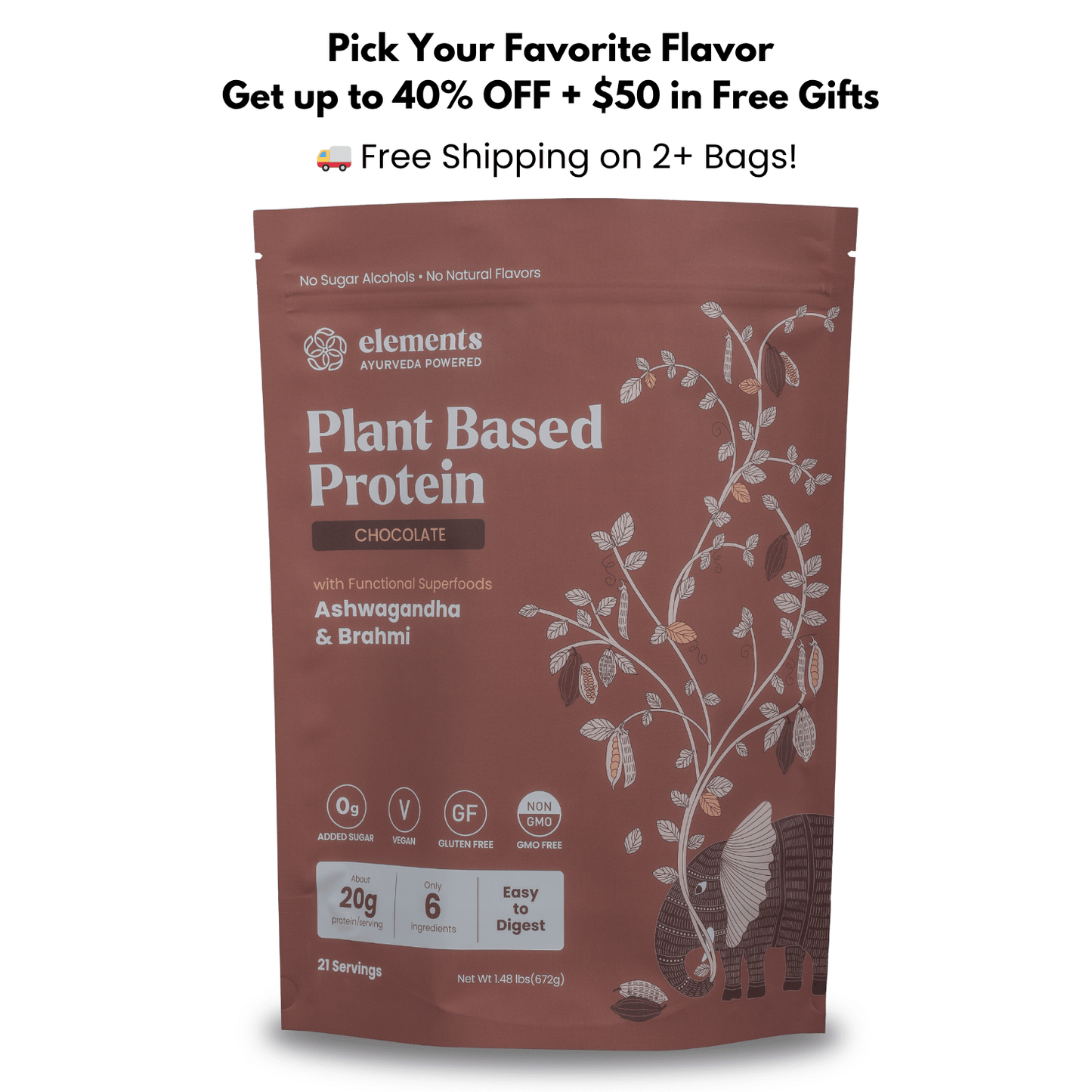 Elements Plant Based Protein + Travel Packs - Vegan America