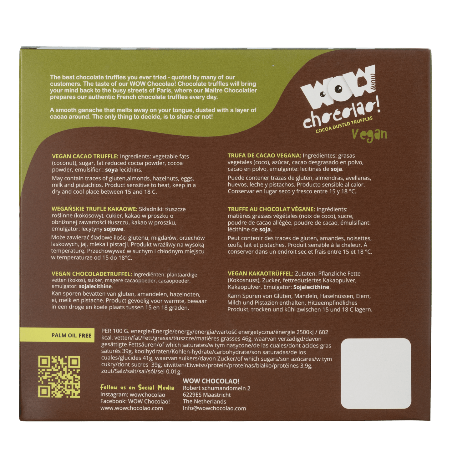 Vegan Chocolate Truffles XL Box 250g | Dairy-Free Luxury Chocolate