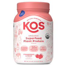 Organic Plant Protein, Strawberries & Cream, 28 Servings