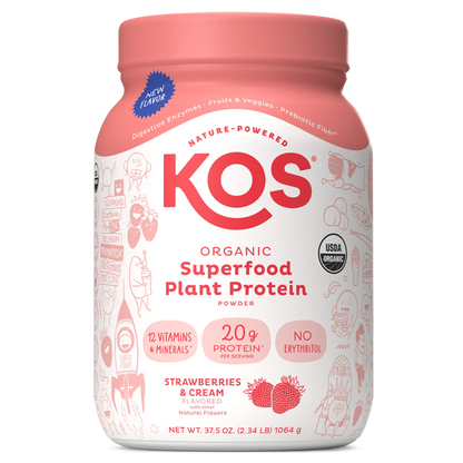Organic Plant Protein, Strawberries & Cream, 28 Servings