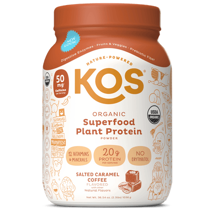 Organic Plant Protein, Salted Caramel Coffee, 28 Servings