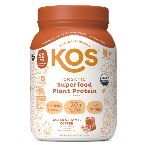 Organic Plant Protein, Salted Caramel Coffee, 28 Servings