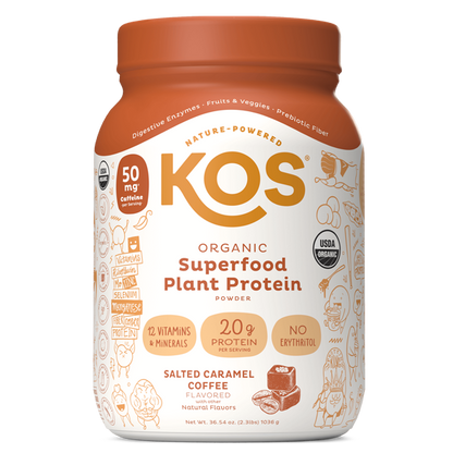 Organic Plant Protein, Salted Caramel Coffee, 28 Servings