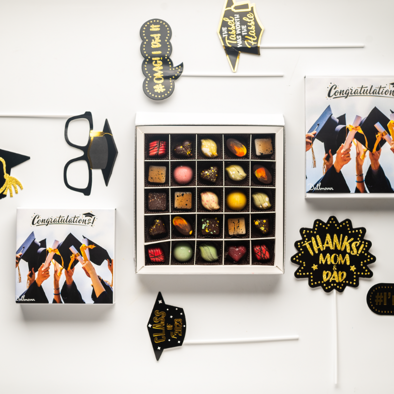 **VEGAN** 9 Piece Graduation Chocolate Gift Box