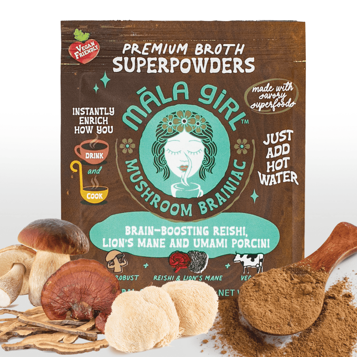 Mushroom Brainiac Superfood Broth Powder - Vegan America