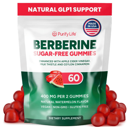 Natural GLP1 Support - Berberine Sugar - Free Gummies - Vegan America