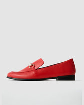 Shiv Loafers red women's moccasins - Vegan America