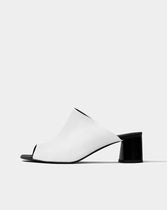 Uptown White Nopal cactus leather sandals - Vegan America