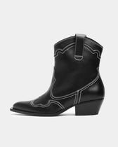 Stitchy cowboy boots black - Vegan America