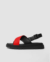 Glare Sandals Red made of vegan corn leather - Vegan America