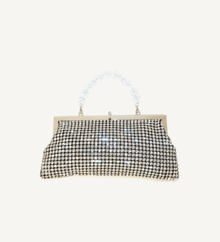 Black with Crystals Frame Clutch - Vegan America