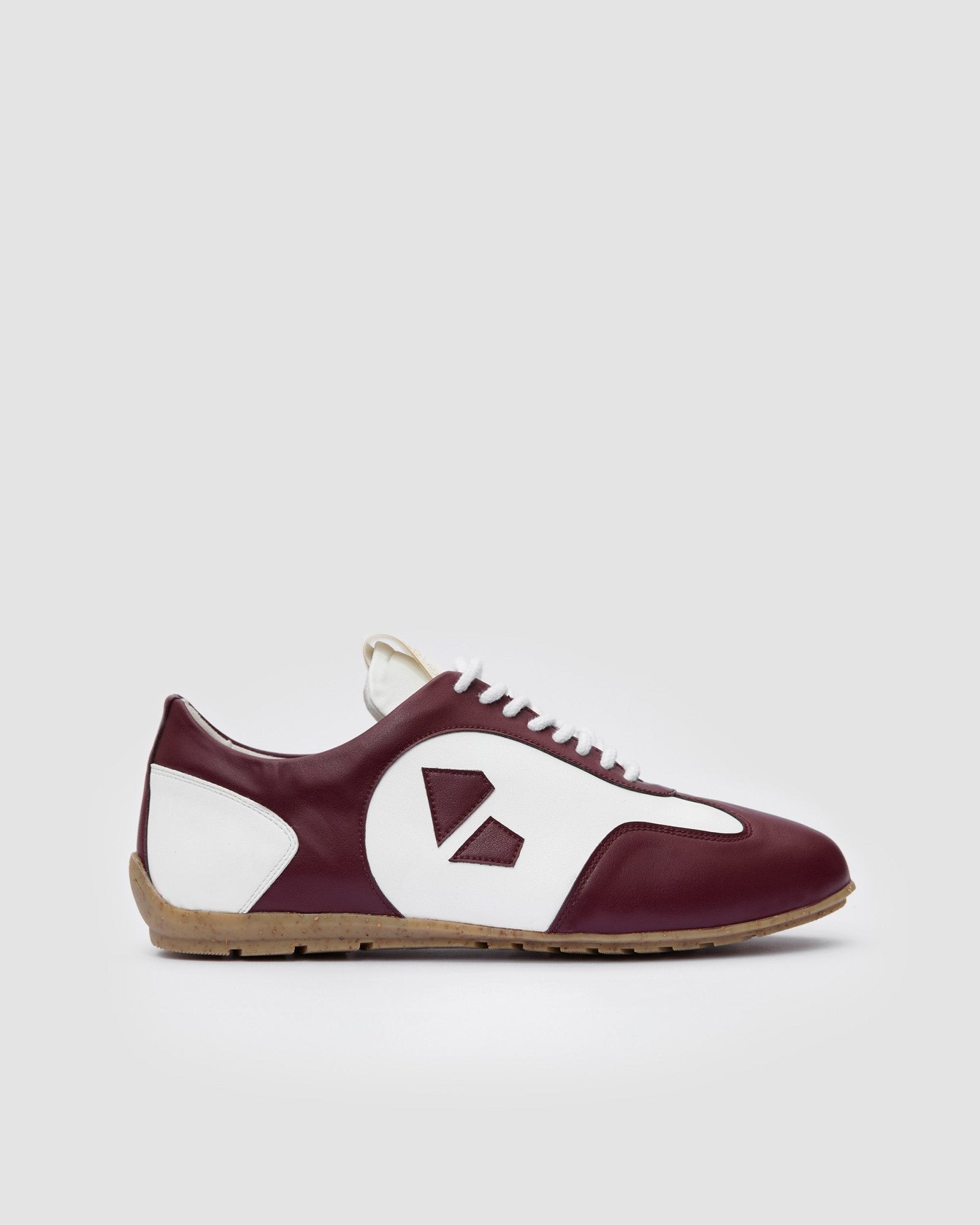 Racer Sneakers Burgundy White - Vegan America