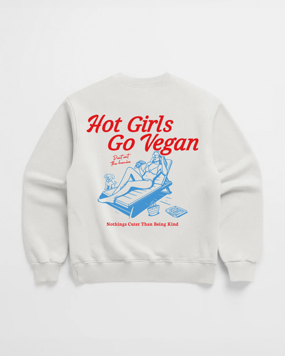 HOT GIRLS GO VEGAN CREWNECK