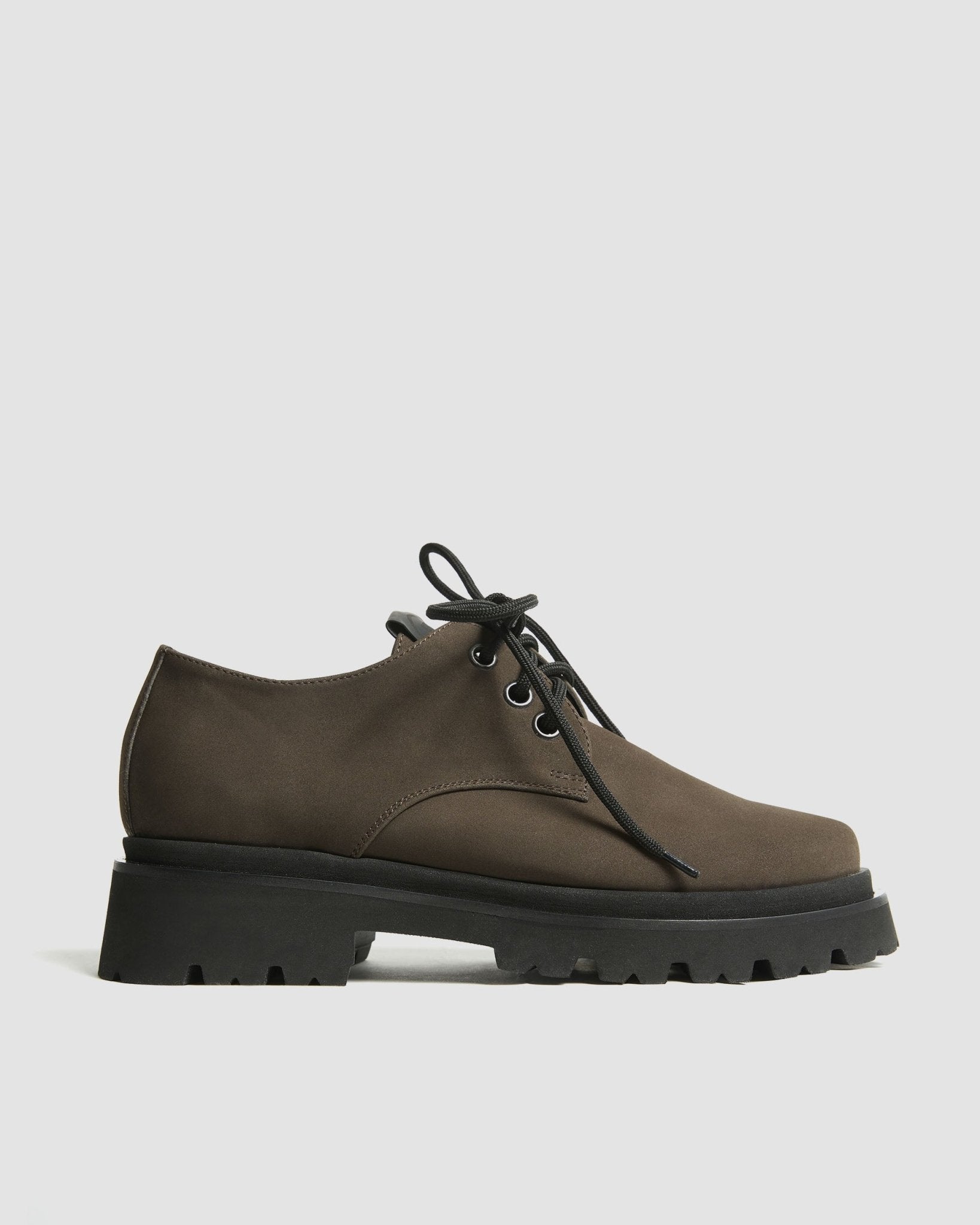 Chunky Derbs No 2 Chocolate suede brown - Vegan America