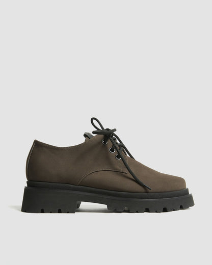 Chunky Derbs No 2 Chocolate suede brown - Vegan America