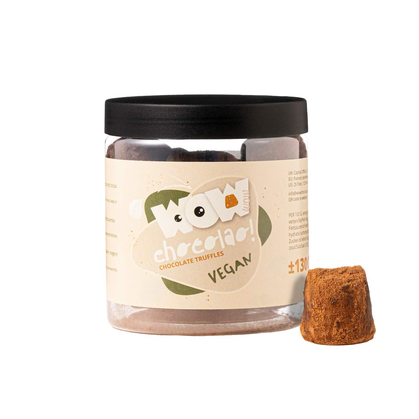 Vegan Chocolate Truffles Gift Jar 130g | Dairy-Free Chocolate