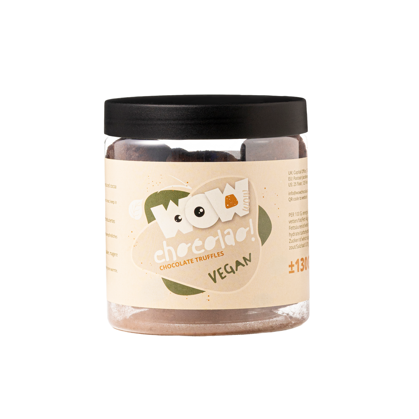 Vegan Chocolate Truffles Gift Jar 130g | Dairy-Free Chocolate