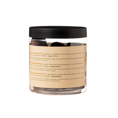 Vegan Christmas Truffles Gift Jar 130g | Dairy-Free Holiday Chocolate