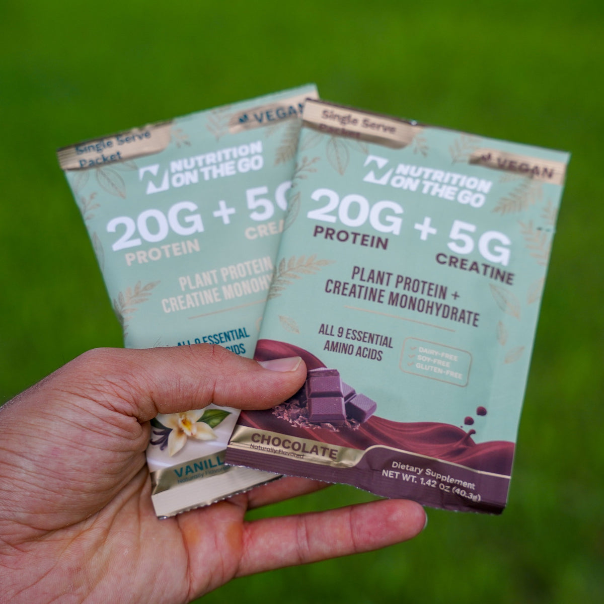 2-in-1 Vegan Protein + Creatine Travel Packets - Vegan America