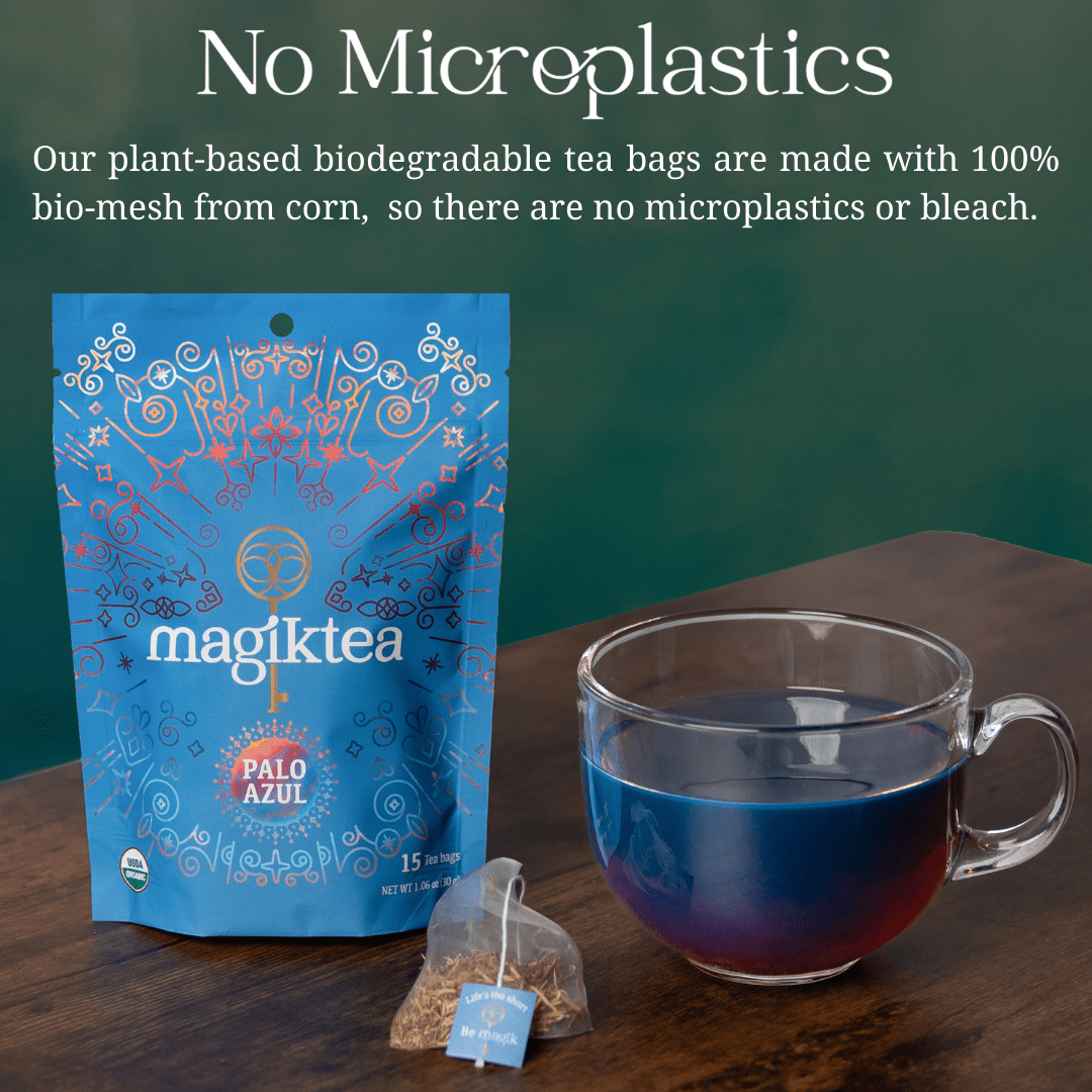 Palo Azul, 15 Plant - Based Tea Bags, USDA Organic - Vegan America