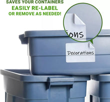 MESS Large Labels for Storage Bins (50 6x4") Storage Bin Labels & Moving Labels - Vegan America