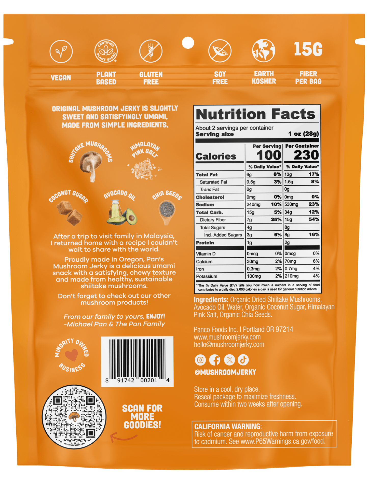 Original Mushroom Jerky - Vegan America
