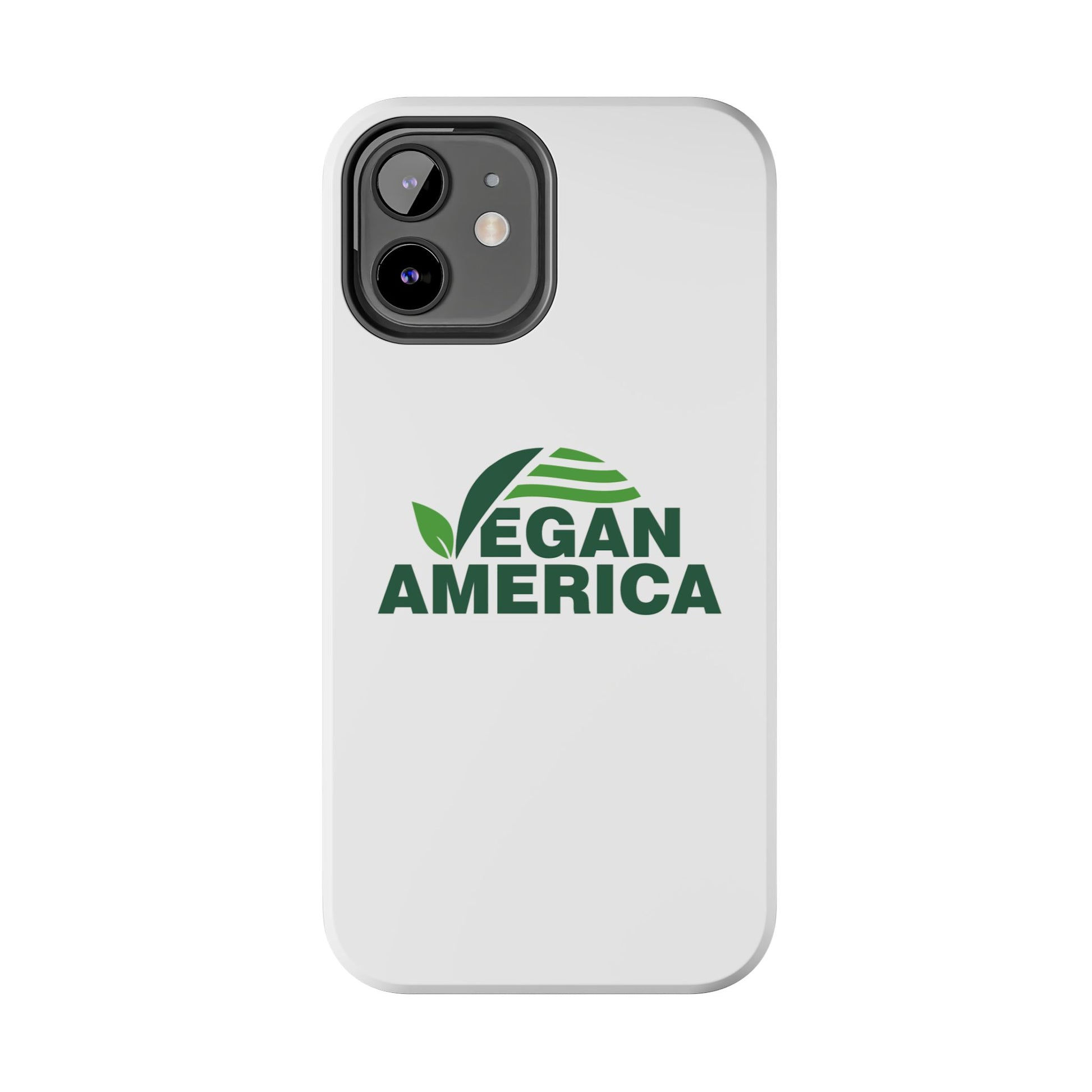 Vegan America Tough Phone Case — Eco - Friendly Plant Logo Protective Cover - Vegan America