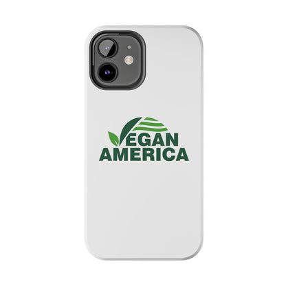 Vegan America Tough Phone Case — Eco - Friendly Plant Logo Protective Cover - Vegan America