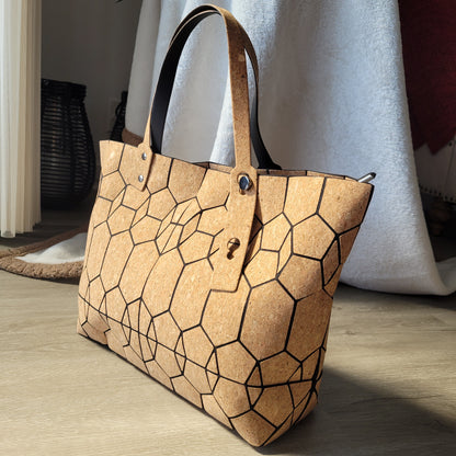 Geometric Cork Tote