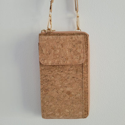 Cork Wristlet / Crossbody Phone Bag