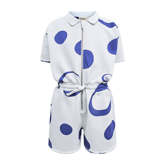 Blue Boys and Girls Jumpsuit