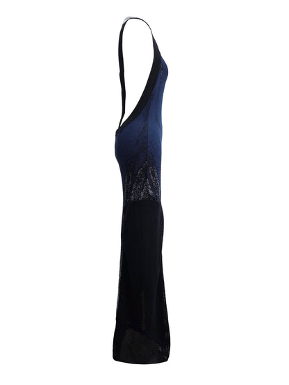 OCEAN SPINE KNITTED OPEN BACK ORGANIC GOWN - Vegan America
